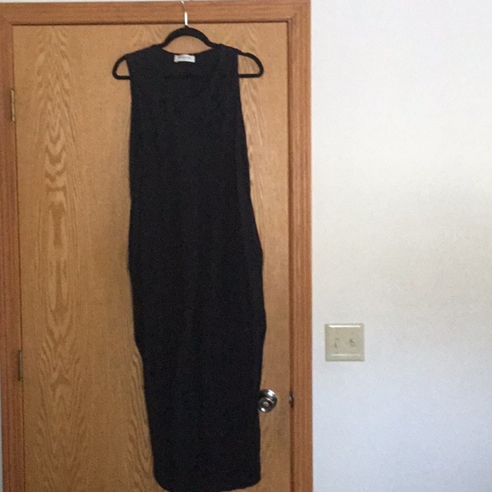 Black sleeveless lightweight dress